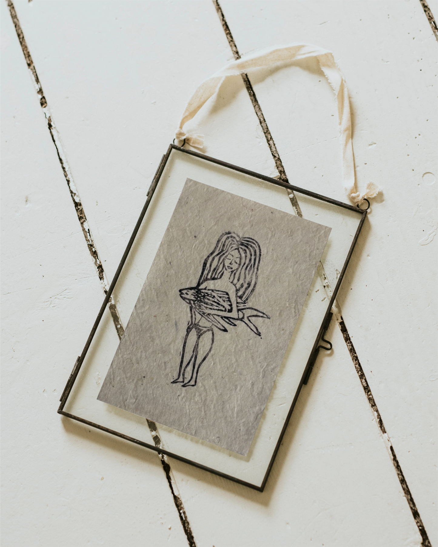 "Carry Me" Linocut