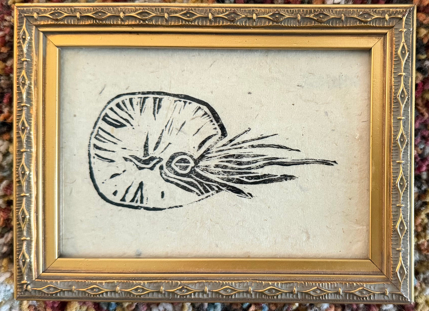 "Nautilus" Linocut