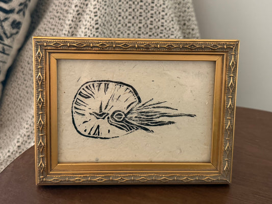 "Nautilus" Linocut