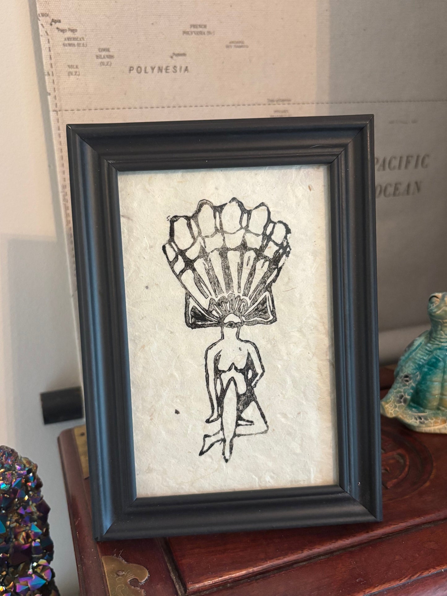 "Lost my Head" Linocut
