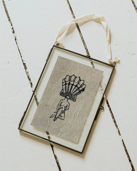 "Lost my Head" Linocut
