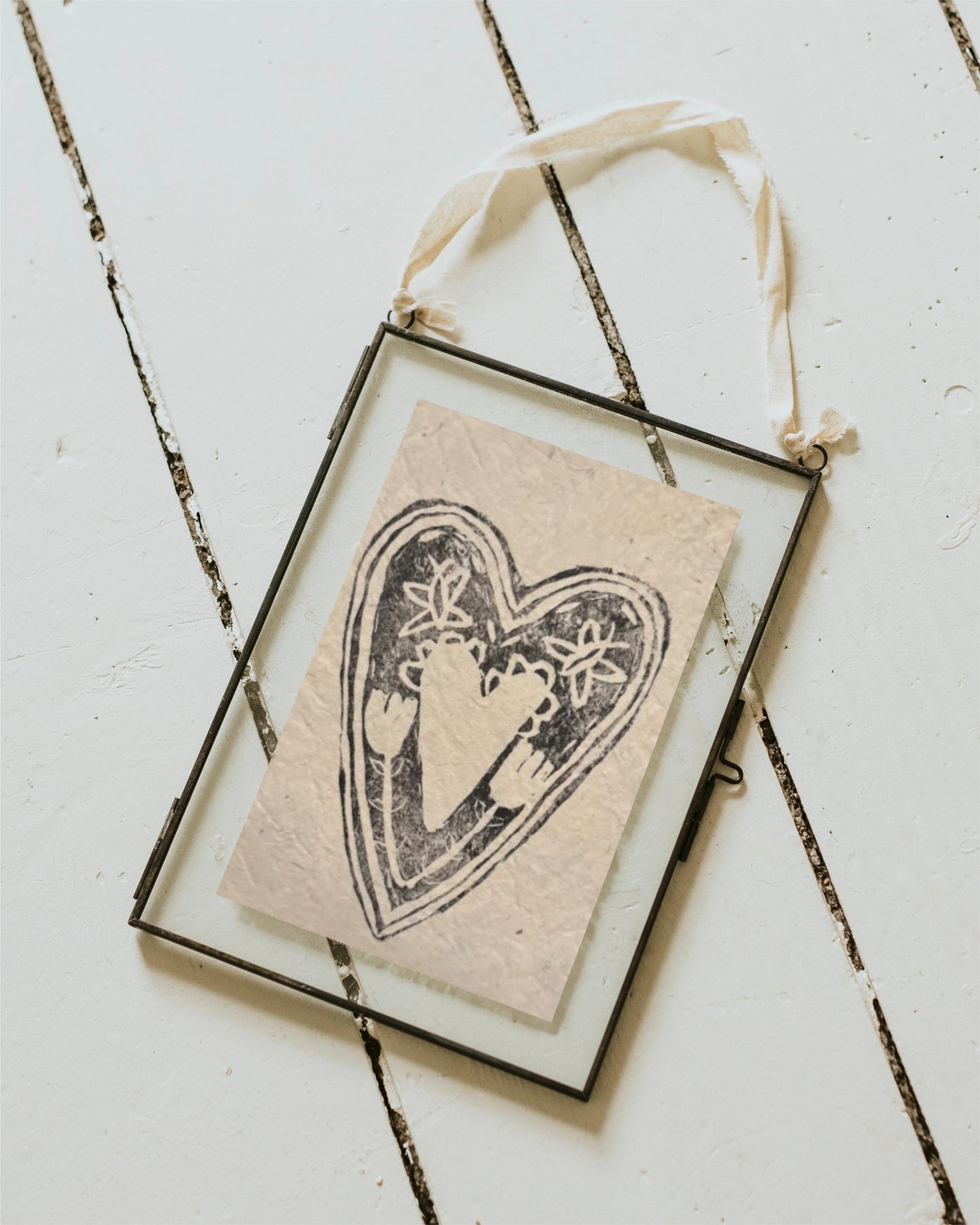 "Jolly Heart" Linocut