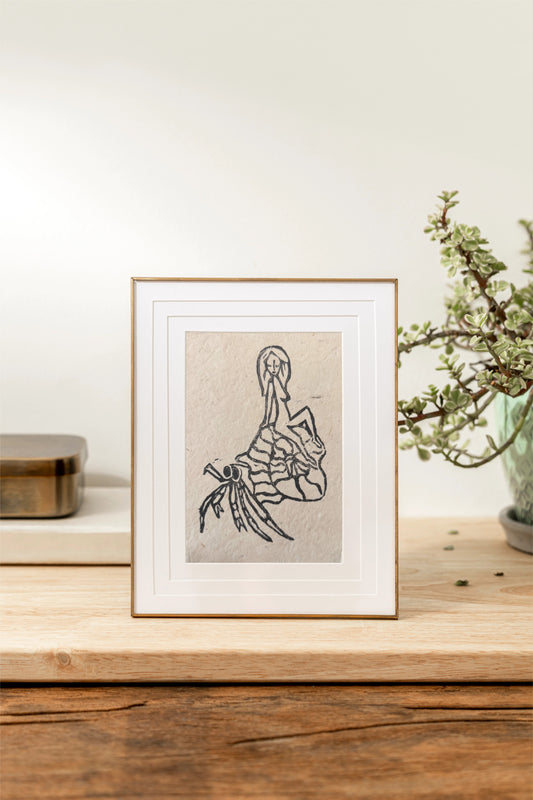 "Let's Ride" Linocut