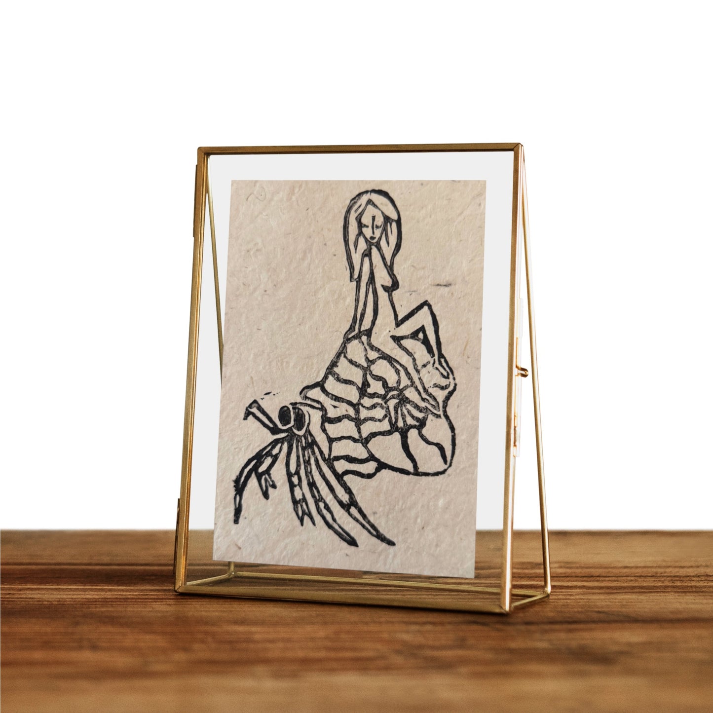 "Let's Ride" Linocut